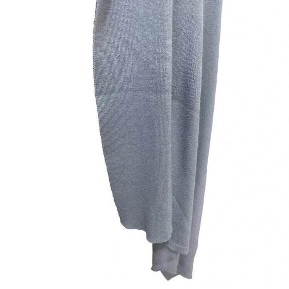 Black Goat Cashmere Long Open Cardigan Size S Dusty Blue Lightweight 2223 - Picture 3 of 8